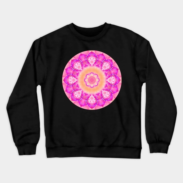 Love And Light By Mandala Magic Crewneck Sweatshirt by Mandala Magic